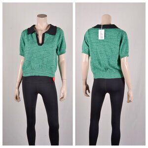 Matthew Bruch Slub Knit Polo Sweater